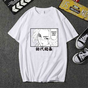 Tokyo Revengers T Gömlek Erkekler Anime Grafik Tees Japon Harajuku Manga Yaz Baskılı T-shirt Yüksek Kalite Pamuk Unisex G220223 Tops