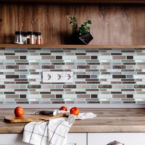 Telha casca e palito auto adesivo removível vara na cozinha backsplash banheiro 3d epóxi adesivo de parede papel de parede telhas adesivos multicolors