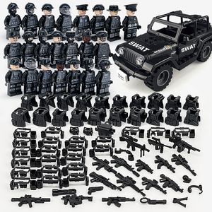 22 Stück zusammengebaute Militärkriege-Bausteine, Spezialeinheiten, Soldaten, Minifiguren, Waffen, kompatibel mit Lepin-Steinspielzeug