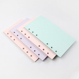 5 Colors A6 Loose Leaf Notebook Refill Spiral Binder Inside Page Planner Inner Filler Papers for School Office Supplies