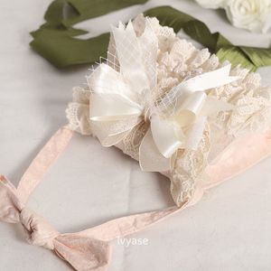 Wholesale necklace bags resale online - Cosplay Feast Maiden Jewelry Bag With Pearl Necklace Lace Beige Bow Shoulder Bags Luxury Retro Style