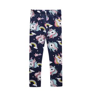 Unicorn meninas leggings elástico magro crianças calças algodão crianças roupas girafa 20220303 Q2