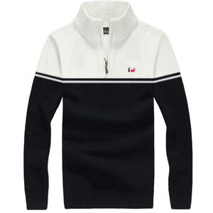 Golf Apparel F J Ny Mäns Kanin Cashmere Half-Zip Stand-up Collar Golf Sweater Golf T-shirt Färg-Block Tröja FREE SHIKT 201012