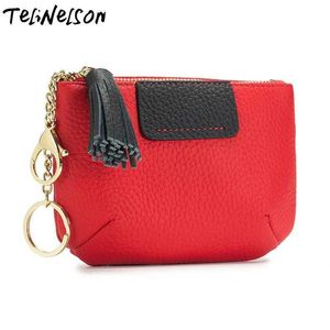 Layer Coin First Purses Korean Of Leather Small Purse Mini Ladies Zipper Cowhide Key Holder Card Package
