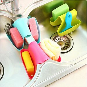 Plastic Double Sink Caddy Saddle Style Kitchen Organizer Storage Sponge Holder RackTool Draining Rack KitchenTools YHM815-WLL