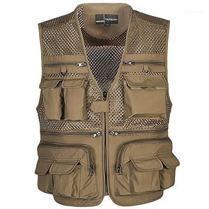 Unloading Tactical Vest Coat Fashion Men's Summer Photographer Waistcoat Mesh Work Sleeveless Jacket Tool Many Pocket Vest Male1