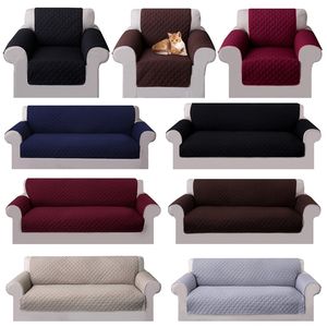 Solid color sofa Cover Washable Removable Towel Armrest couch Covers Slipcovers couch Dog Pets Single/Two/Three/Four Seater LJ201216