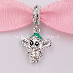 Andy Jewel "Authentic 925 Sterling Silver Beads DSN X Pandora Gus Mouse Dangle Charm Charms Fits European Pandora Style Jewelry Bracelets & Necklace