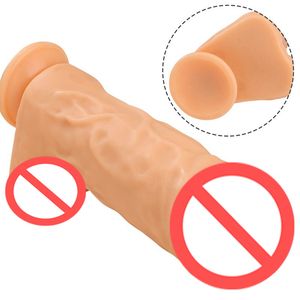 Thick Glans Dildo Realistic Stiff Cock Skin Feeling Silicone Penis Huge Big Dick Erotic Lesbian Adult Sex Product A77