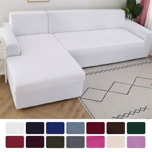 1/2Pcs Sofa Cover for Living Room Couch Cover Elastic L Shaped Corner Sofas Covers Stretch Chaise Longue Sectional Slipcover LJ201216