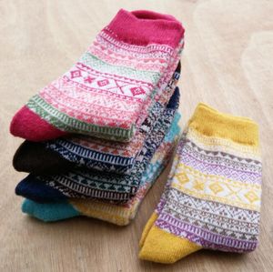 Królik Wełna Ciepłe Skarpety Dla Dziewczyn Lady Mężczyźni Zima Jacquard Soft Scock Hot Floor Sleep Socks Dorosłych Christmas Pończochy