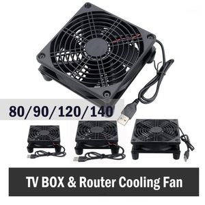 Wholesale router cooler for sale - Group buy 2pcs Gdstime DC V USB Power PC Cooler TV Box Wireless Cooling mm Router Fan mm mm mm Fan W Screws Prot Router1