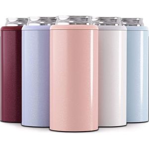 12oz Thermos Bear Can Cooler Vacuum Insulated Mugs Double Wall 304 Stainless Steel Mug Cooler Coke Skinny Can Cooler 201204