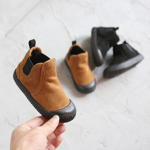 Girls Snow Boots Новые Детские Антислип Матовые Мальчики Обувь Фланалель осенью и Зима 2020 Мальчиков 1-8 лет Холст Сохраняйте теплый LJ200907