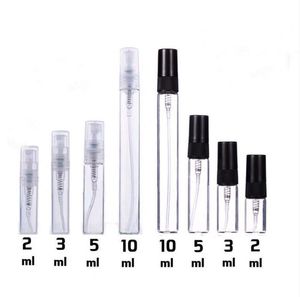 2ml 3ml 5ml 10 ml glasdimma Sprayflaska Refillerbar parfymflaskor Sampleflaskor Travel Cosmetic Container Förpackning