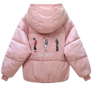 Can Be Worn On Two Sides Women Winter Jacket Hooded Students Short Coat Female Outwear Autumn 201026