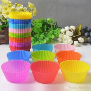 Mold Tray Baking Jumbo Cookie Mould Baking Molds 7cm Silicone Muffin Cake Cupcake Cup Cake Mould Case Bakeware Maker WDH0227