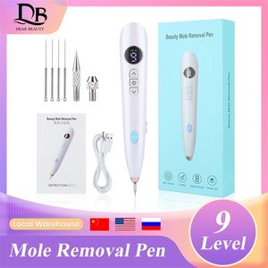 Remover skóry Wart Berrugas Eliminator LCD Piasma Pen Papillomas Elektryczny Laserowy Usuwanie Greckle Dark Spot Mole Cauterizer Kit 211231