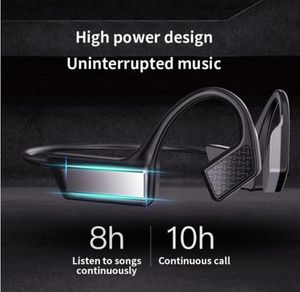 Sport K08 Hoofdtelefoon Bluetooth 5.0 Bone Conduction Headsets Draadloze Oorhaak Oortelefoons vs Power Headset voor iPhone 11 12 Samsung Factory OU