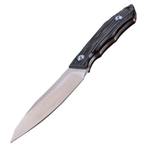 New Survival Straight Knife D2 60HRC Black Stone Washed/Satin Blade G10 Handle Knives With Kydex