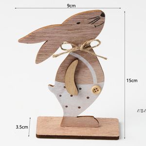 Event Party Decoration Bunny wood table Creative Easter Rabbits Wooden furnishing articles Rabbit tabletop decorations GWD13017