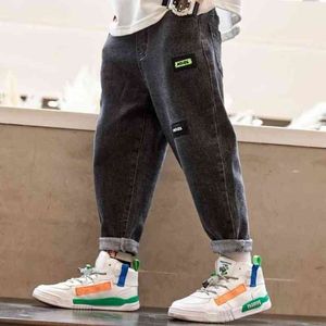 Autumn Jeans for Boy Big Pocket Loose Casual Pants Kids Trousers For Boy Pants Denim Spring Children Jeans Kids Casual Pants G1220