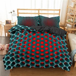 Boniu 3D Luksusowa Pościel Zestawy Geometryczne Drukuj Duvet Cover Poszewka 3szt Twin Królowa King Size Bed Ubrania do domu 201021