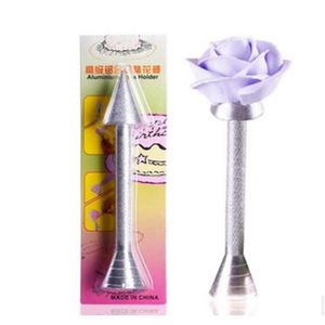 1 PC Róże Kwiat Uchwyt Dekoracji Ciasto Plastes Pieczenia Cream Cream Tools Piping Tort Aluminium Stopu Dekorowanie Kijki Nails Q2