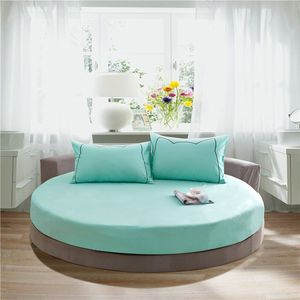 EL rund sängkläder monterat lakan med elastiskt band romantisk tema el rund madrass täckdiameter 200 cm-220 cm 201113279k