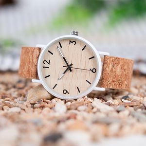 BOBO BIRD Ladies Watches Wooden Dial Watches PU leather Strap with Wood Gifts Box Unique Watches for Women C-E18 201116