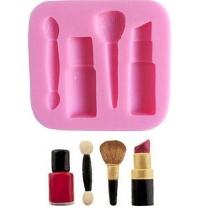 3D Silicone Moulds Makeup Lipstick Modelling Baking Mold Cake Chocolate Candy Decorating Tool Kitchen DIY New Arrival 1 4sk G2