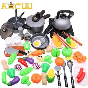 10-44Pieces Bambini Mini Cucina Giocattolo Pentole Pentola Pan Bambini Finta Cuoco Gioca Giocattolo Simulazione Utensili da cucina Giocattoli Regalo per bambini LJ201009