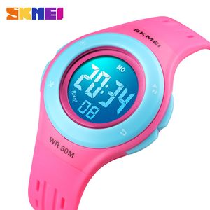 Children Watch Boys Girls LED Digital Sport Zegarki Plastikowe Kids Alarm Data Casual Watch Wybierz prezent dla dzieciaka Skmei LJ200911