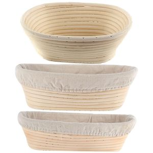 3 Sizes Oval Dough Banneton Brotform Dougn Rattan Bread Proofing Proving Baskets Tools 1PC Y200612