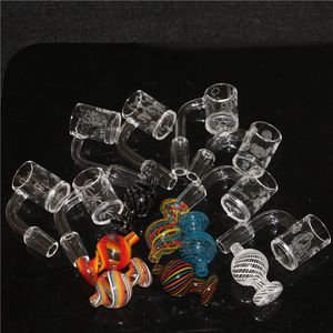 Quartz Banger hand tools 10mm 14mm 18mm Flat Top Quart Bangers Nails with Spinning Carb Cap For Bongs Dab Rigs