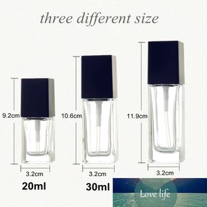 5PC 20ml 30ml 40ml bottiglia di lozione di vetro quadrato trasparente flacone da viaggio per crema cosmetica liquida per oli essenziali
