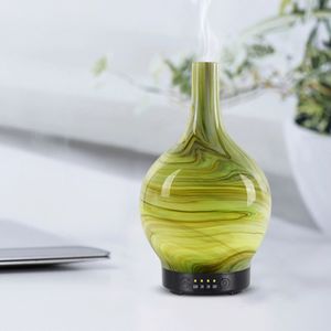 Freeshipping 100ml aromaterapi essentiell oljediffusor glas marmor design handgjord cool dimma luftfuktare vattenlös automatisk avstängning för spayoga