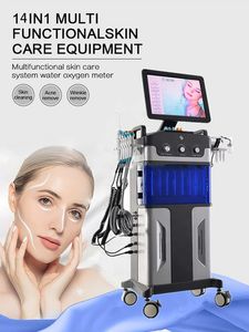 13in 1 Diamante Peeling Dermoabrasão Hidrofacial Aqua Aqua Facial Hydra Dermaabrasão Máquina de Oxgênio Mesmoterapia Gun RF Elevador Rejuvenescimento Hydro