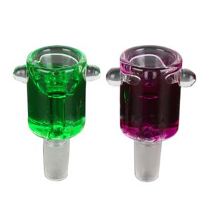 Sıvı Gliserin Dolu Renkler Cam Kase El Sanatları 14mm ve 18mm Erkek Ortak Sigara Aksesuarları Bongs Su Boruları için