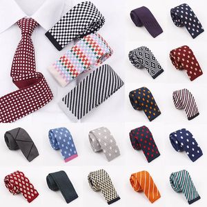 cravate en tricot pour hommes 7cm cravates pointues cravates formelles accessoires de robe de mariage banquet tricoté hommes papa