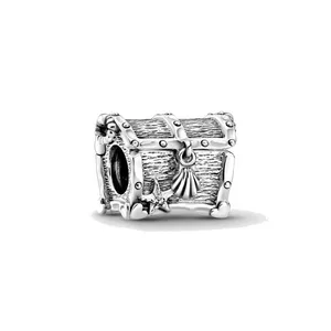 女性ジュエリーフィットPandora Charms Bead 925シルバーラブブレスレットチェスト宝スライドブレスレットビーズジュエリーチェーンチャームビーズ