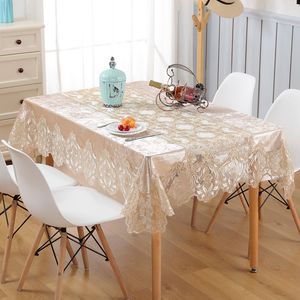 Table-Cloth Luxury High-class Velvet Embroidered Table Cloth Waterproof Oilproof Tablecloth Round Square Table Runner Dust Cover T200707