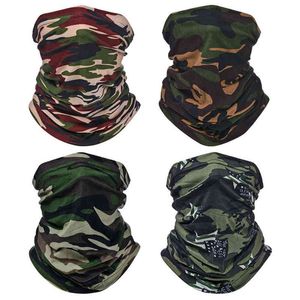 Tactical Camuflagem BalaClava Full Face Mask CS Wargame Exército Caça Ciclismo Esportes Esportes Respirável Balaclava Y1229