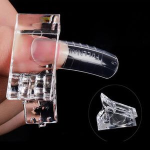 Clip per unghie Suggerimenti per l'estensione dello smalto per dita finte in plastica per unghie acriliche Stampo per costruzione rapida Gel UV LED Strumento per la creazione di arte del manicure