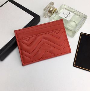 Klassisk vågmönster Kärlekskorthållare Myntväska italienska Märke Marmont Kvinnors Multi-Card Wallet Mini Clutch Bag Kvinna Korthållare