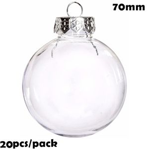 Promoção - 20 peças x DIY pintura / despedaproof decoração de Natal ornamento 70mm bauble plástico / bola 201130