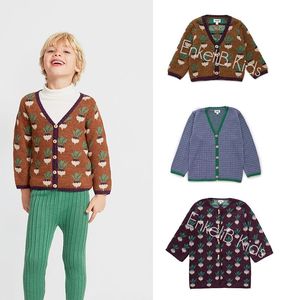 EnkeliBB Child Boy Knitted Coat For Winter Oeuf Kids Brand Design Clothes Rabbit Hair Made Baby Boys Girls Beautiful Coats Warm 201106