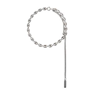 Justine Clenquet Weibliche Halskette Schweinenase Kette Hohe Quaste Einfache Europäische und Amerikanische Halsband Schlüsselbeinkette