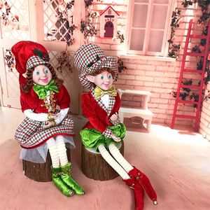 Wholesale xmas tree baubles for sale - Group buy Big Size Elf Couple Plush Xmas Garden Decoration Navidad New Year Gifts Kids Tree Hanging Ornaments Christmas Children Toys LJ201128