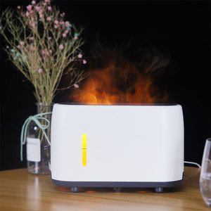 Large Diffuser Air Freshener Humidifier Remote Control Night Light LED Flame Aromatherapy Atmosphere Table Lamp Bedroom Living Room Second Gear Timing Lights